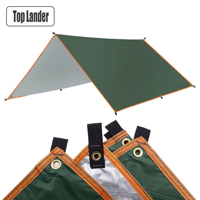 4x3m 3x3m Awning Waterproof Tarp Tent Shade Ultralight Garden Canopy Sunshade Outdoor Camping Hammock Rain Fly Beach Sun Shelter