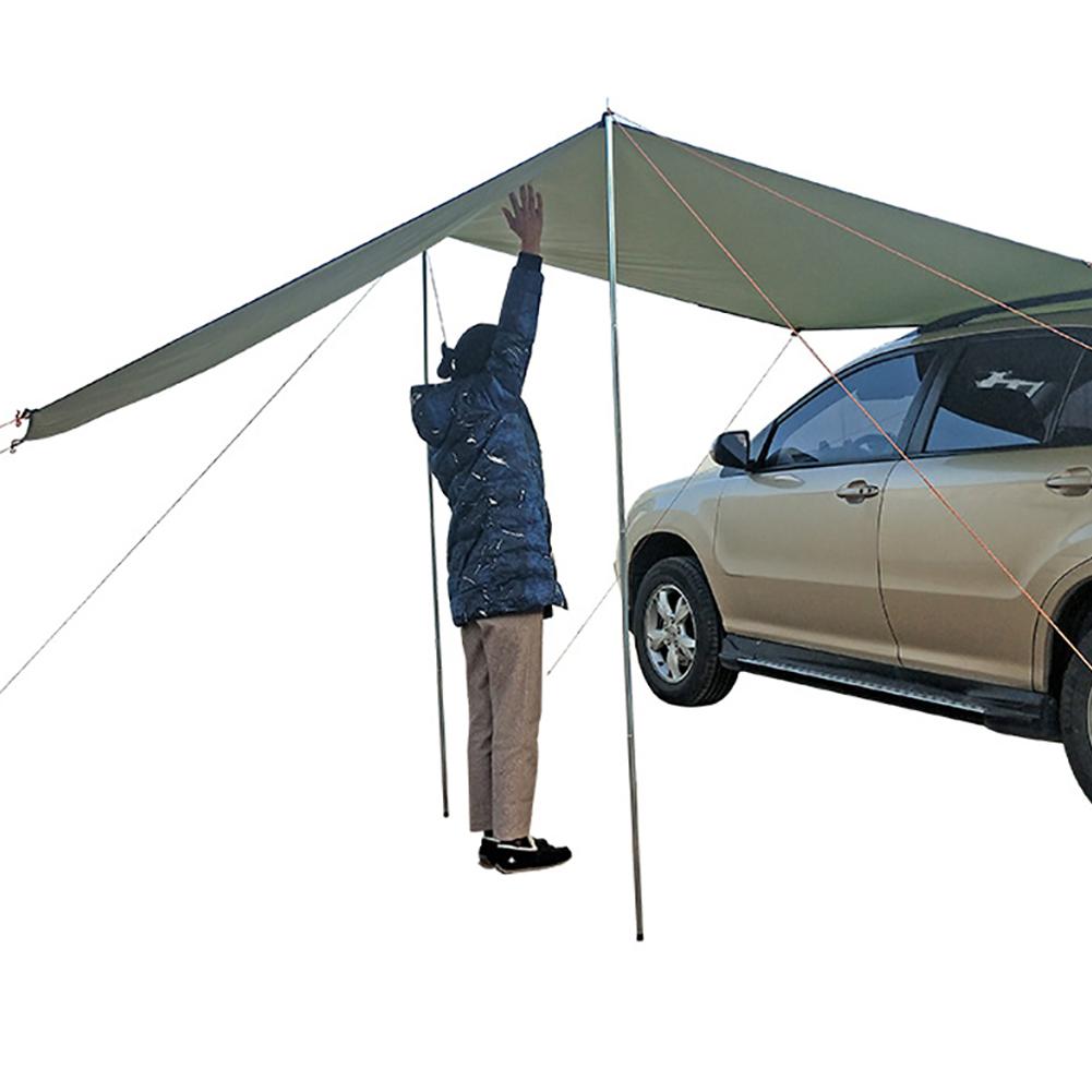 Car Awning Waterproof Car Shade Sunshade Garden Beach Umbrella Travel Camping Tent Tarp Automobile Side Rooftop Rain Canopy