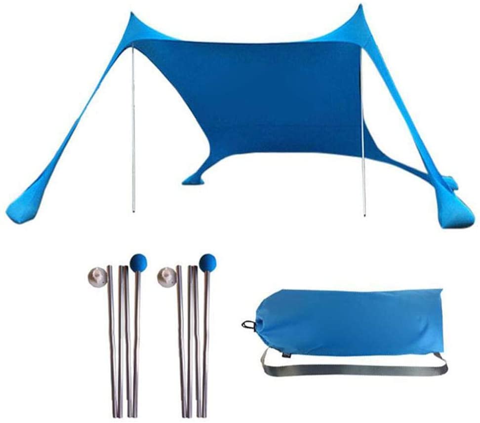 Family Beach Sunshade Lightweight Sun Shade Tent With Sandbag Anchors Comfortable For Parks & Outdoor Camping Dropshipping