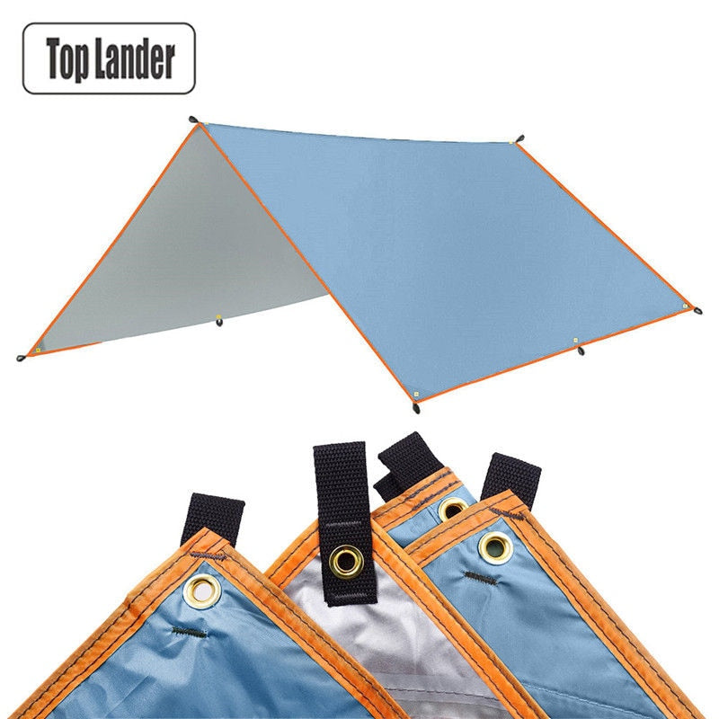 4x3m 3x3m Awning Waterproof Tarp Tent Shade Ultralight Garden Canopy Sunshade Outdoor Camping Hammock Rain Fly Beach Sun Shelter