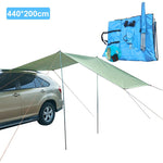 Car Awning Waterproof Car Shade Sunshade Garden Beach Umbrella Travel Camping Tent Tarp Automobile Side Rooftop Rain Canopy