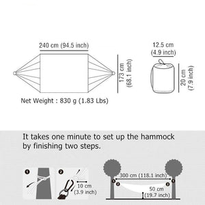 Naturehike Camping Hammock Tent Anti-mosquito Ultralight Portable Folding Backpacking Hammock Outdoor Air Hammock Hanging Chair