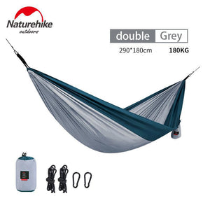 NatureHike Loiding weight 180KG Double Person Ultralight Camping Hammock Tent 340T Polyester Outdoor Camping Hunting Dormitory