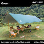 3F UL GEAR Ultralight 210T Silver Tarp Canopy Sunshade Outdoor Camping Hammock Rain Fly Beach Sun Shelter