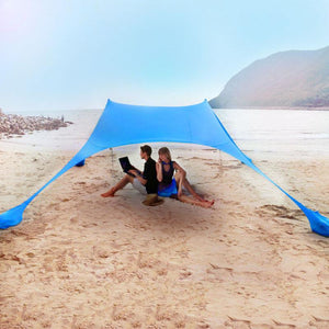 Family Beach Sunshade Lightweight Sun Shade Tent With Sandbag Anchors Comfortable For Parks & Outdoor Camping Dropshipping