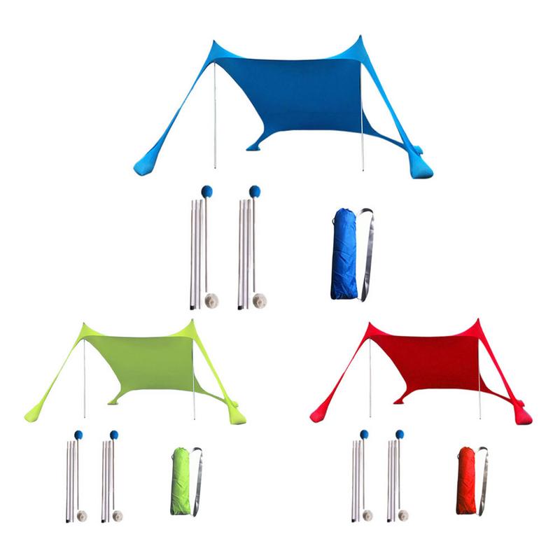 Family Beach Sunshade Lightweight Sun Shade Tent With Sandbag Anchors Comfortable For Parks & Outdoor Camping Dropshipping