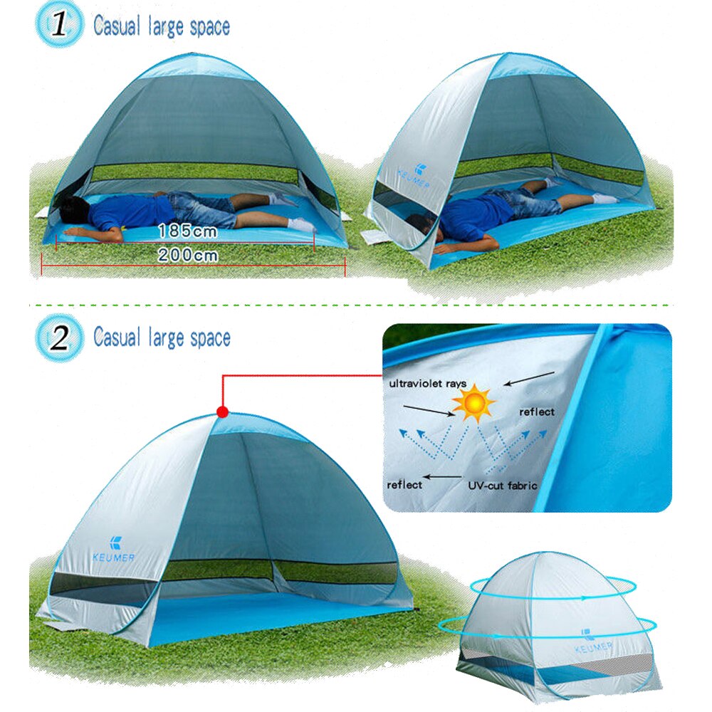 Beach tents outdoor camping shelter UV-protective automatic opening tent shade ultralight pop up tent for outdoor party fishing