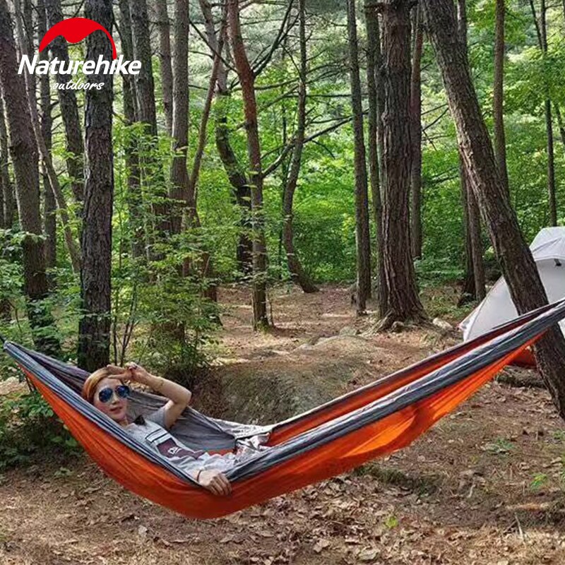 NatureHike Loiding weight 180KG Double Person Ultralight Camping Hammock Tent 340T Polyester Outdoor Camping Hunting Dormitory