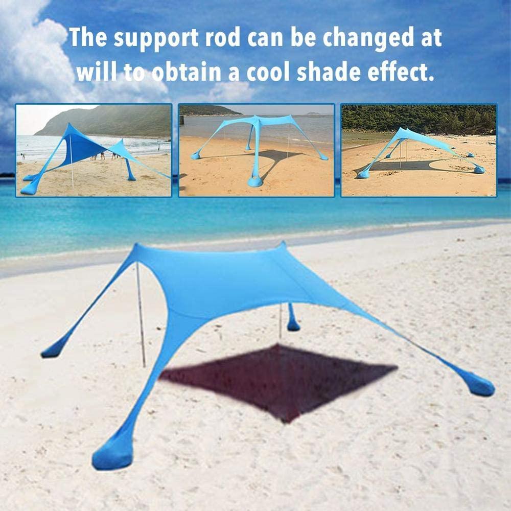 Family Beach Sunshade Lightweight Sun Shade Tent With Sandbag Anchors Comfortable For Parks & Outdoor Camping Dropshipping